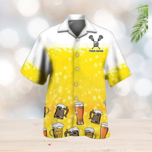 Custom I Like Beer And Lacrosse Hawaiian Shirt