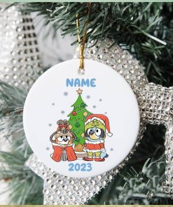 Custom Kid Name Bluey 2023 Christmas Ornament, Bluey Gift