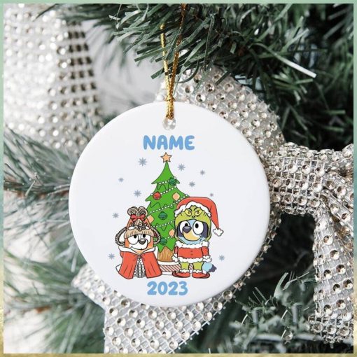 Custom Kid Name Bluey 2023 Christmas Ornament, Bluey Gift
