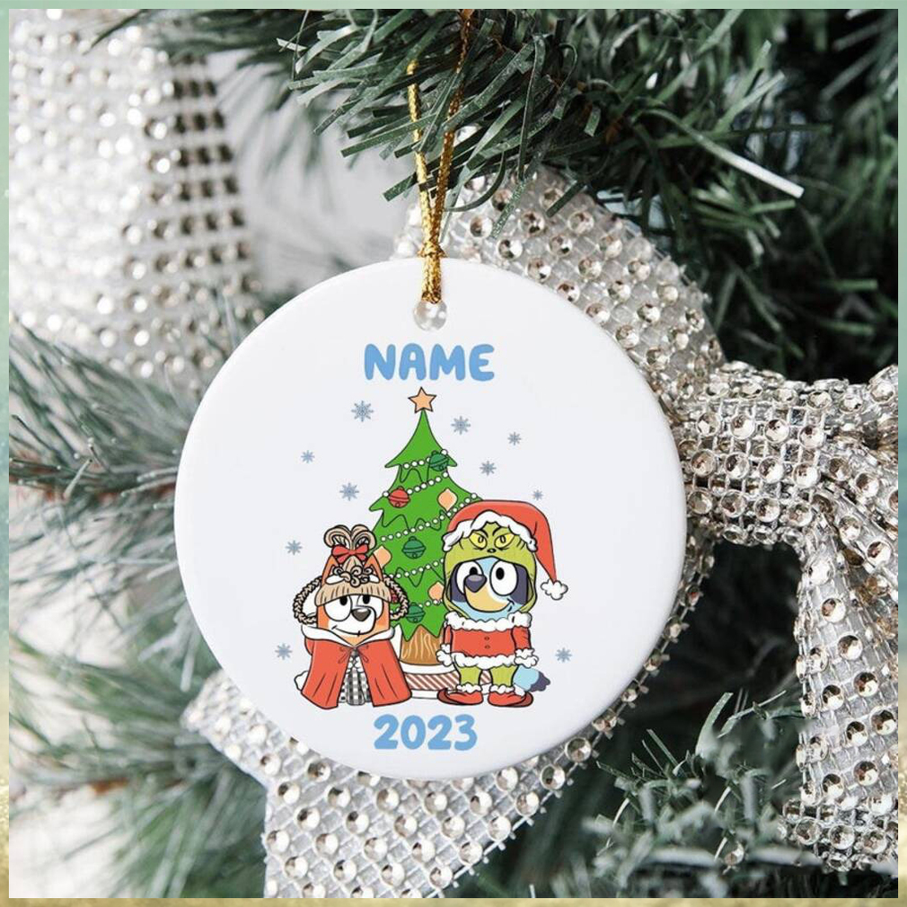 Custom Kid Name Bluey 2023 Christmas Ornament, Bluey Gift Custom Kid Name Bluey 2023 Christmas Ornament, Bluey Gift