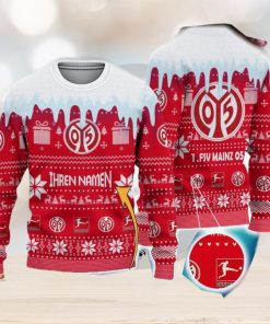 Custom Name 1 FSV Mainz 05 Ugly Christmas 3D Sweater Gift For Men And Women