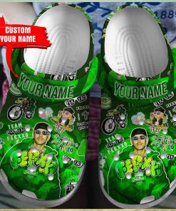 Custom Name Ferxxo Singer Green Clogs