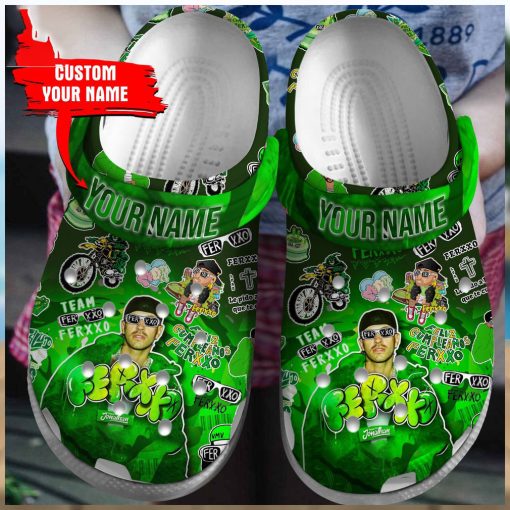 Custom Name Ferxxo Singer Green Clogs