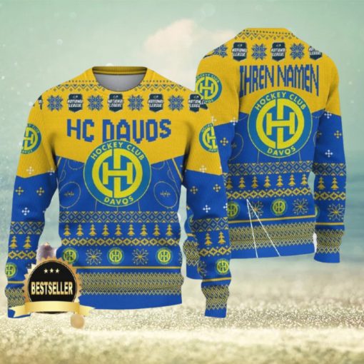 Custom Name HC Davos Ugly Christmas Sweater New Logo Gift For Men And Women Fans
