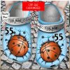 Personalized Number Basketball Diamond Crocs