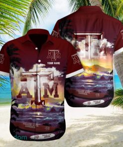 Custom Name Texas AM Aggies NCAA2 Traditional Logo All Over Print Hawaiian Shirt For Summer