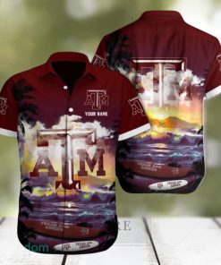 Custom Name Texas AM Aggies NCAA2 Traditional Logo All Over Print Hawaiian Shirt For Summer