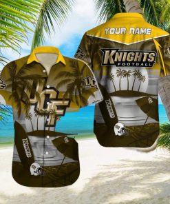 Custom Name UCF Knights NCAA Unique Logo All Over Print Hawaiian Shirt Gift For Fans