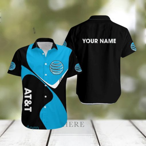 Custom Name at&t Brands Hawaiian Shirt Contemporary Logo AOP Hawaiian Shirt For Men And Women