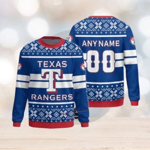 Custom Number And Name New Release Texas Rangers MLB Christmas Ugly Sweater