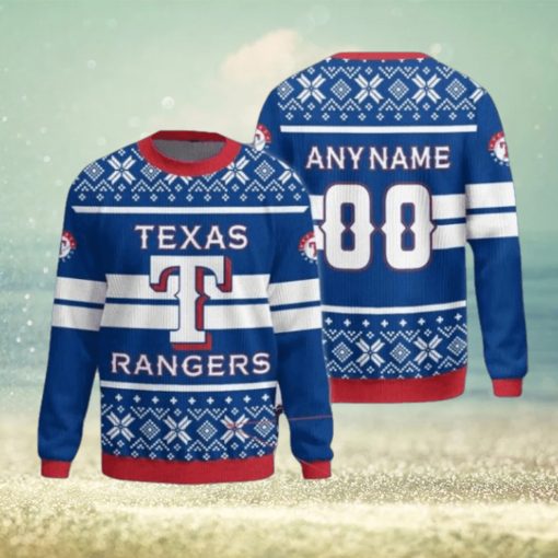 Custom Number And Name New Release Texas Rangers MLB Christmas Ugly Sweater