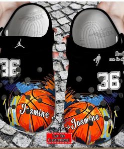 Custom Number Basketball Colorful Crocs