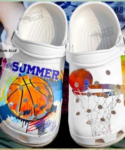 Custom Number Summer Basketball Crocs Kids