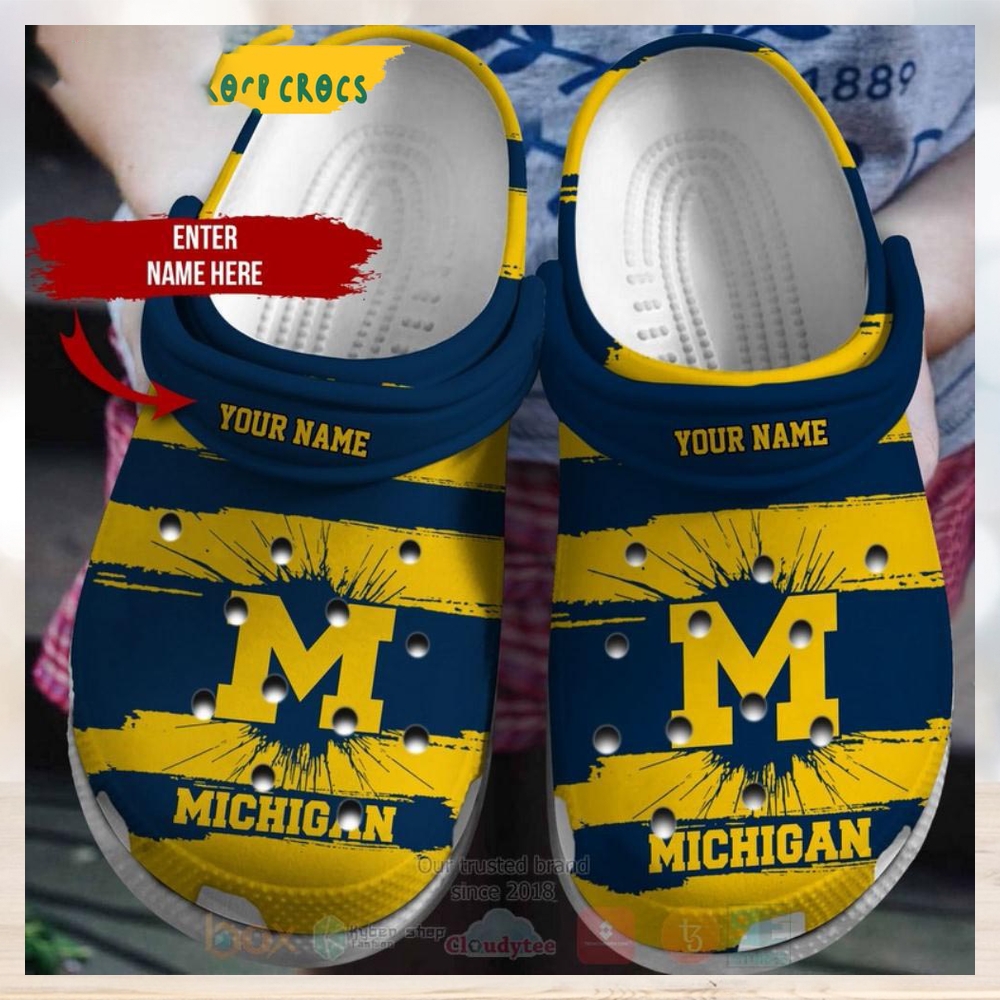 Customized Michigan Wolverines Football Ncaa Crocs Customized Michigan Wolverines Football Ncaa Crocs