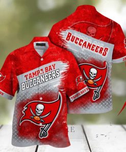 Customized NFL Tampa Bay Buccaneers Hawaiian Shirt Metal Pattern Aloha Shirt