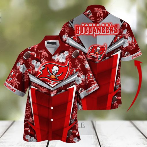 Customized NFL Tampa Bay Buccaneers Hawaiian Shirt Summer Football Aloha Shirt For Fans