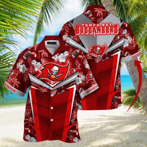 Customized NFL Tampa Bay Buccaneers Hawaiian Shirt Summer Football Aloha Shirt For Fans