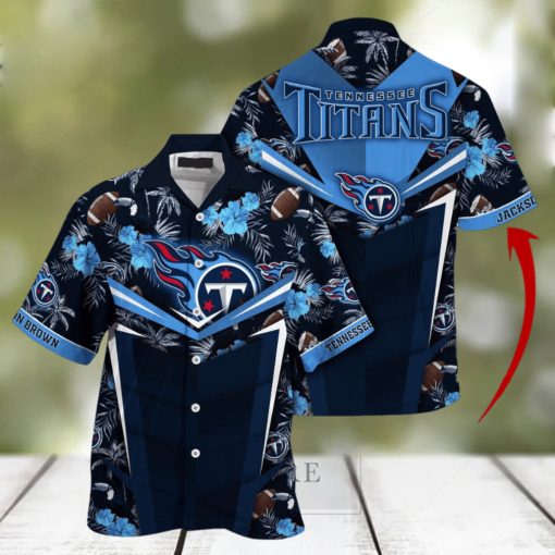 Customized NFL Tennessee Titans Hawaiian Shirt Summer Football Aloha Shirt For Fans