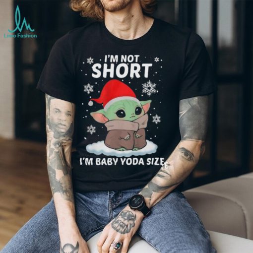 Cute Baby Yoda Santa I’m Not Short I’m Baby Yoda Size Merry Christmas Shirt