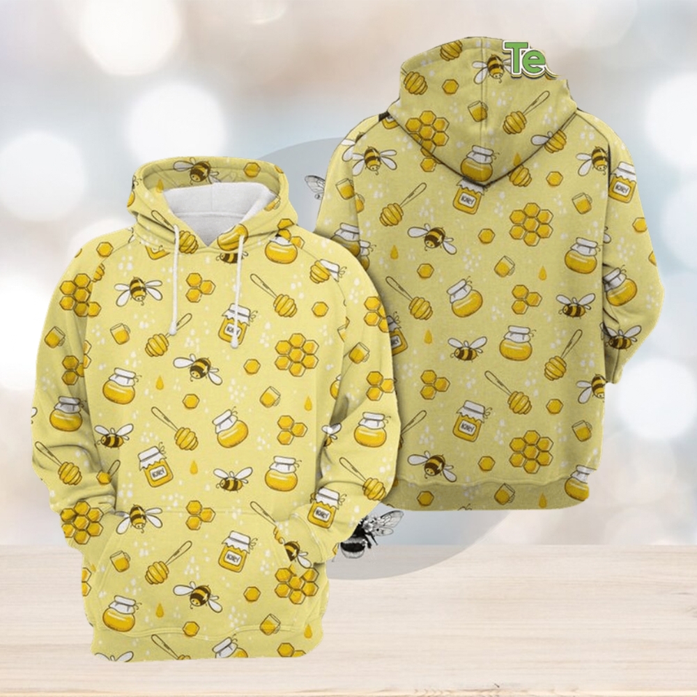 Cute Bee 3D Printed Hoodie Cute Bee 3D Printed Hoodie