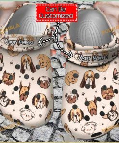 Cute Dog Breeds Crocs Unique Animal Print Clog Shoes