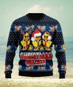 Cute Duck Quacker Ugly Xmas Wool Knitted Sweater