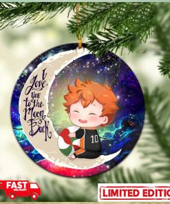 Cute Hinata Haikyuu Love You To The Moon Galaxy Perfect Gift For Holiday Ornament