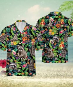 Cute Raccoon Jungle Hawaiian Shirt