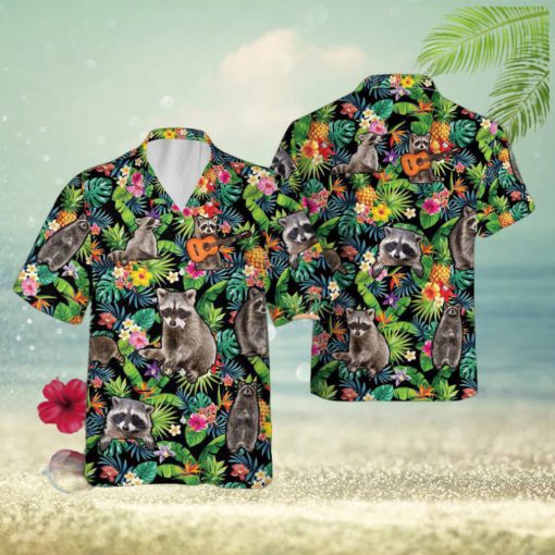 Cute Raccoon Jungle Hawaiian Shirt