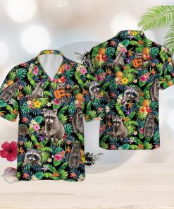 Cute Raccoon Jungle Hawaiian Shirt