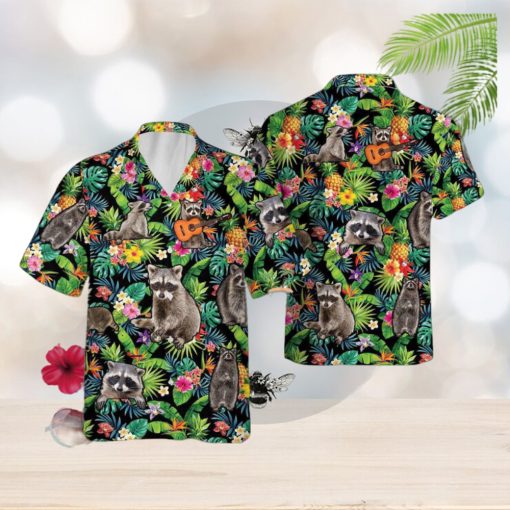 Cute Raccoon Jungle Hawaiian Shirt