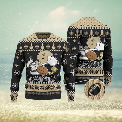 Cute Saints Snoopy Ugly Christmas Sweater 3D Printed Men And Women Holiday Gift