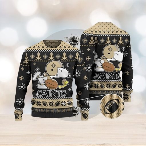 Cute Saints Snoopy Ugly Christmas Sweater 3D Printed Men And Women Holiday Gift