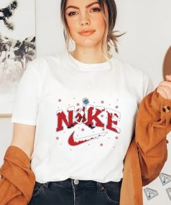 Cute Santa Christmas Nike Logo Shirt