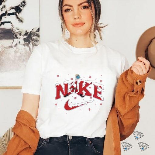 Cute Santa Christmas Nike Logo Shirt