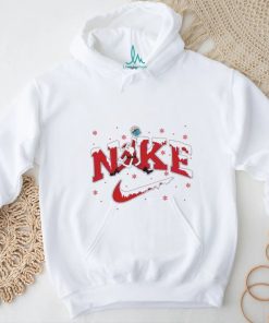Cute Santa Christmas Nike Logo Shirt