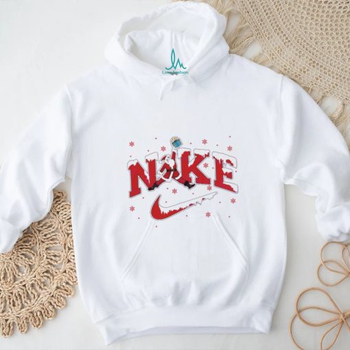 Cute Santa Christmas Nike Logo Shirt