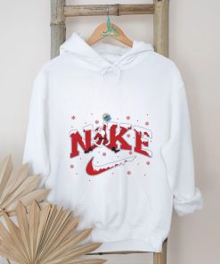 Cute Santa Christmas Nike Logo Shirt