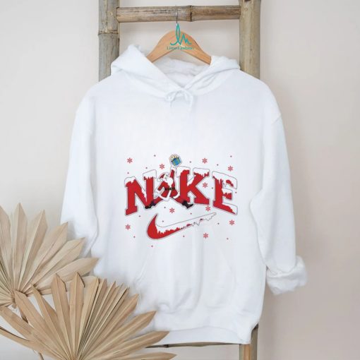 Cute Santa Christmas Nike Logo Shirt