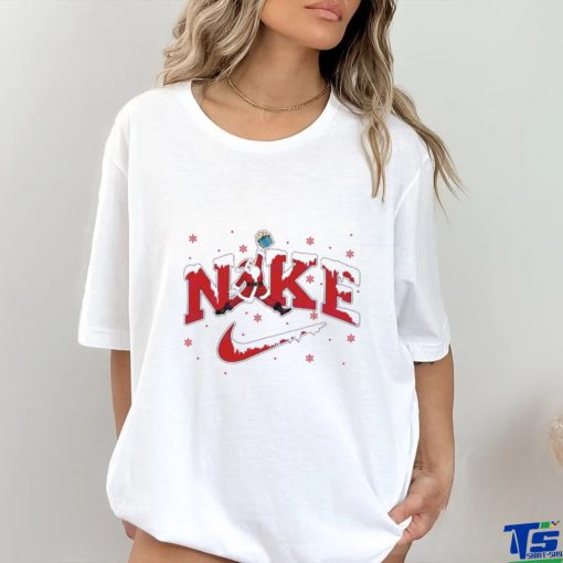 Cute Santa Christmas Nike Logo Shirt