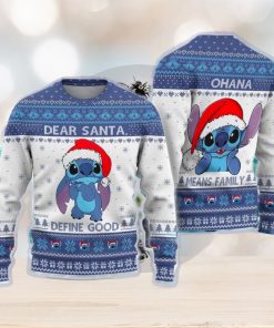 Cute Stitchmas Ugly Christmas Sweater Dear Santa Define Good Gift For Men Women Means Family Xmas