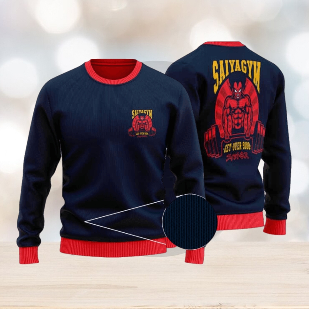 DBZ Vegeta Saiyan Over 9000 Dope Ugly Xmas Sweater DBZ Vegeta Saiyan Over 9000 Dope Ugly Xmas Sweater