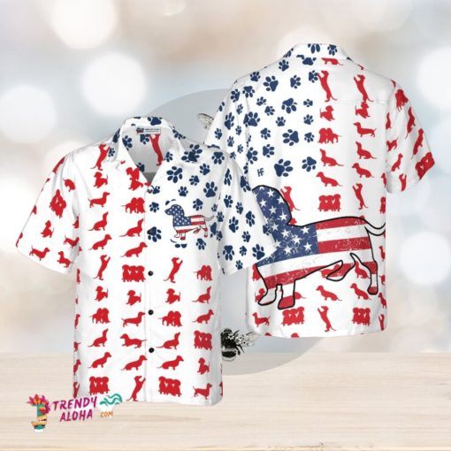 Dachshund American Flag Hawaiian Shirt