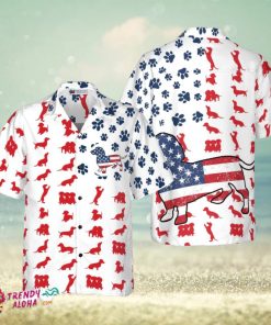 Dachshund American Flag Hawaiian Shirt