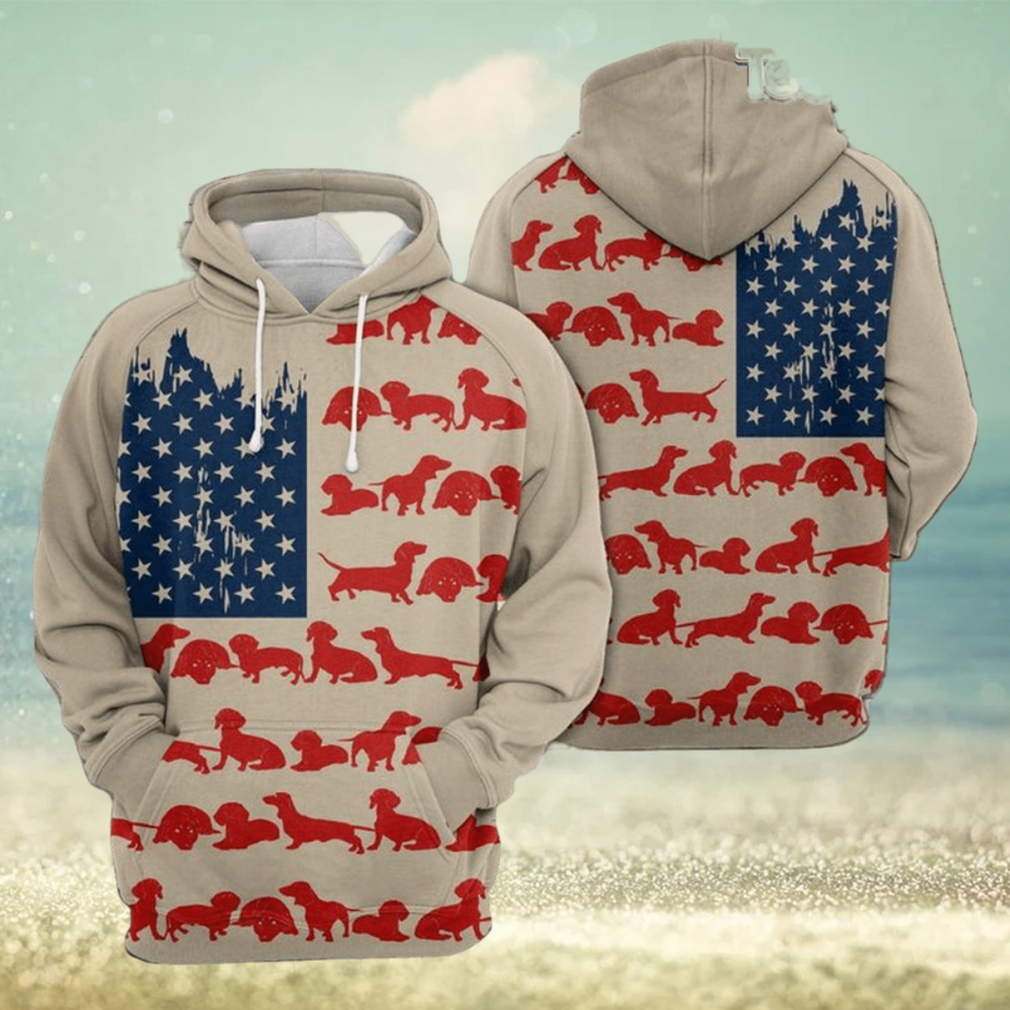 Dachshund Usa Flag 3D Printed Hoodie Dachshund Usa Flag 3D Printed Hoodie