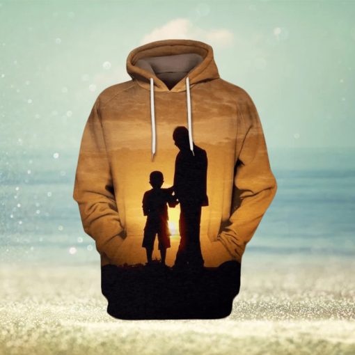 Dad And Sun In Sunset 3d All Over Print Hoodie