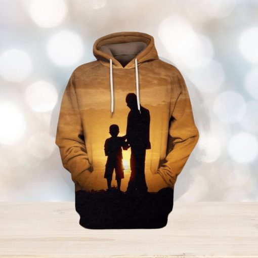 Dad And Sun In Sunset 3d All Over Print Hoodie