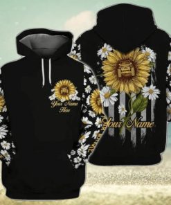 Daisy And Sun Flower Custom Name 3d All Over Print Hoodie