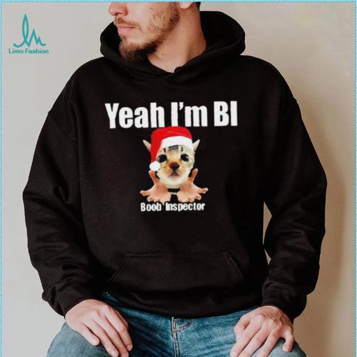 Dalatshirtshop cat yeah I’m bi boob inspector Christmas shirt