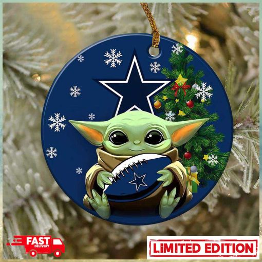 Dallas Cowboy Baby Yoda NFL 2023 Christmas Tree Decorations Ornament